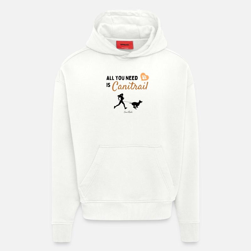 Canitrail - Sweat à capuche bio épais oversize fabriqué en UE - OFF WHITE