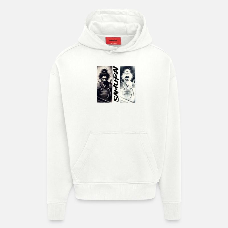 Samouraï - Sweat à capuche bio épais oversize fabriqué en UE - OFF WHITE