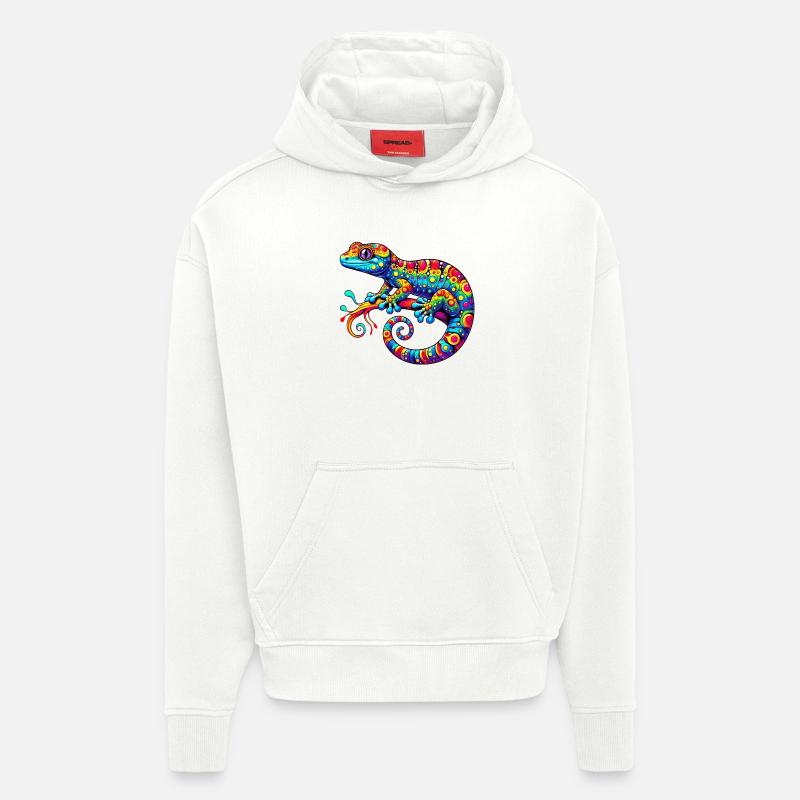 Gecko - Sweat à capuche bio épais oversize fabriqué en UE - OFF WHITE
