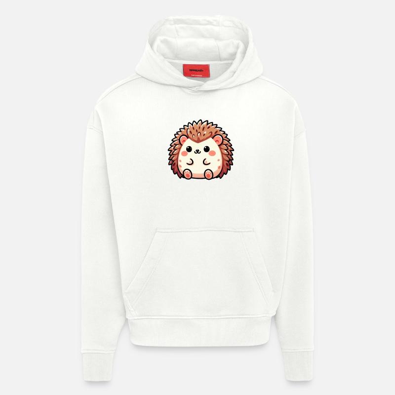 Hérisson - Sweat à capuche bio épais oversize fabriqué en UE - OFF WHITE