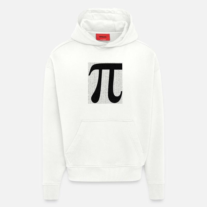 Pi symbol with numerical value mathematics - Hoodie- made by SPREAD  - OFF WHITE