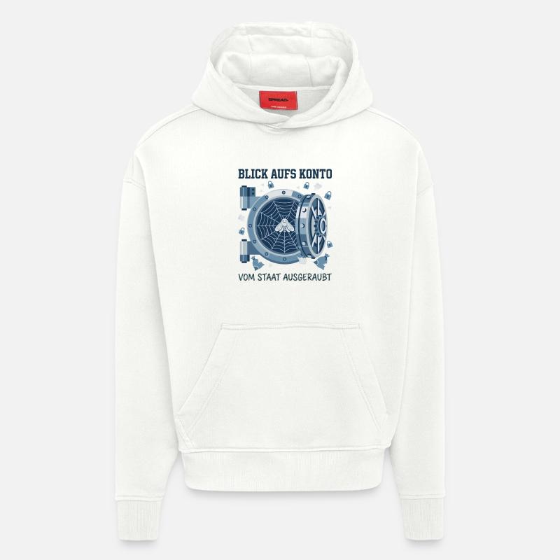 Vue du compte volé par l’État - Sweat à capuche bio épais oversize fabriqué en UE - OFF WHITE
