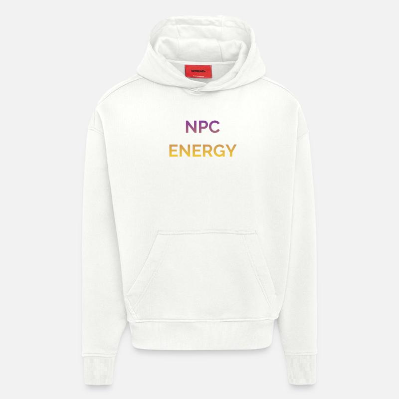 Logo du Gradient d’Énergie NPC - Sweat à capuche bio épais oversize fabriqué en UE - OFF WHITE