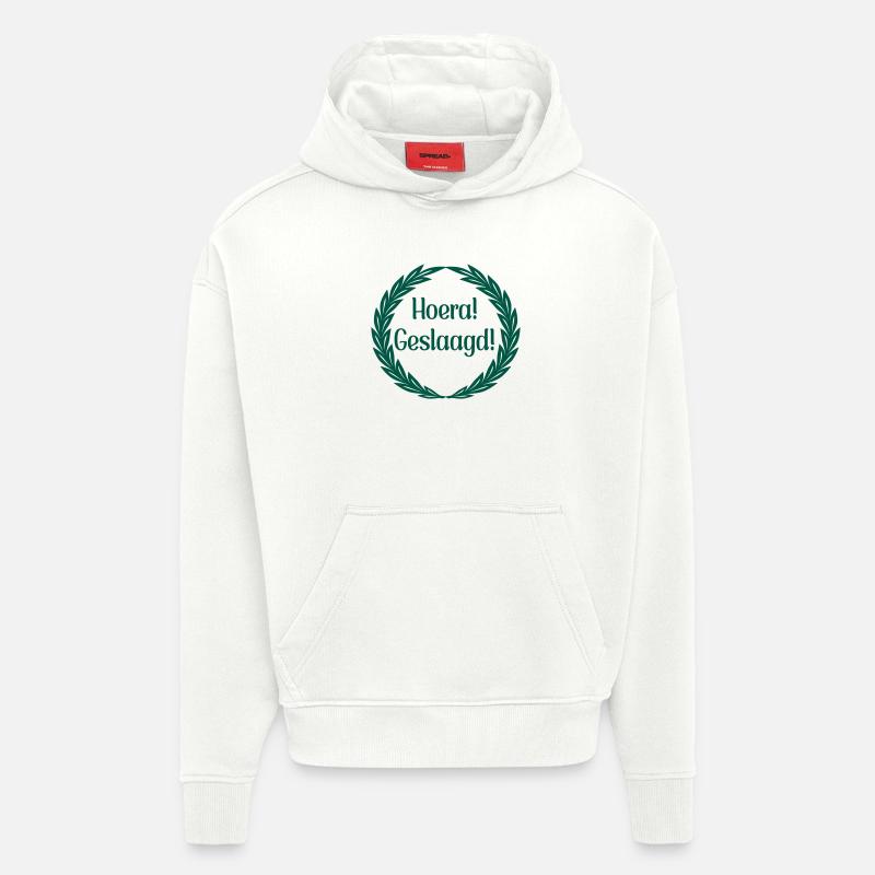 Hourra les Pays-Bas réussis - Sweat à capuche bio épais oversize fabriqué en UE - OFF WHITE
