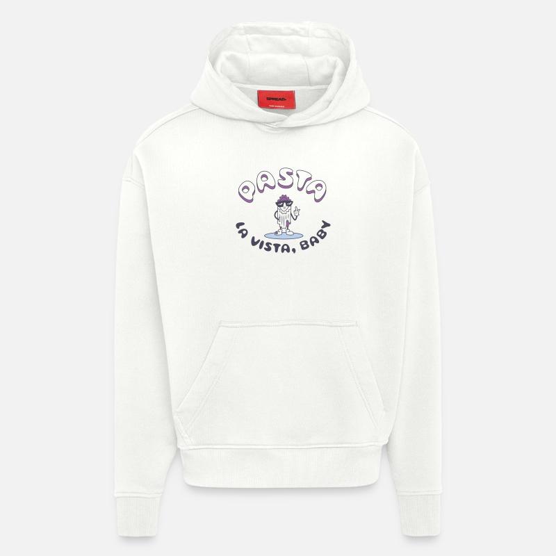 Graphique d’icônes Astra Peace - Sweat à capuche bio épais oversize fabriqué en UE - OFF WHITE