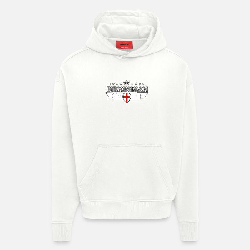 Birmingham - Sweat à capuche bio épais oversize fabriqué en UE - OFF WHITE