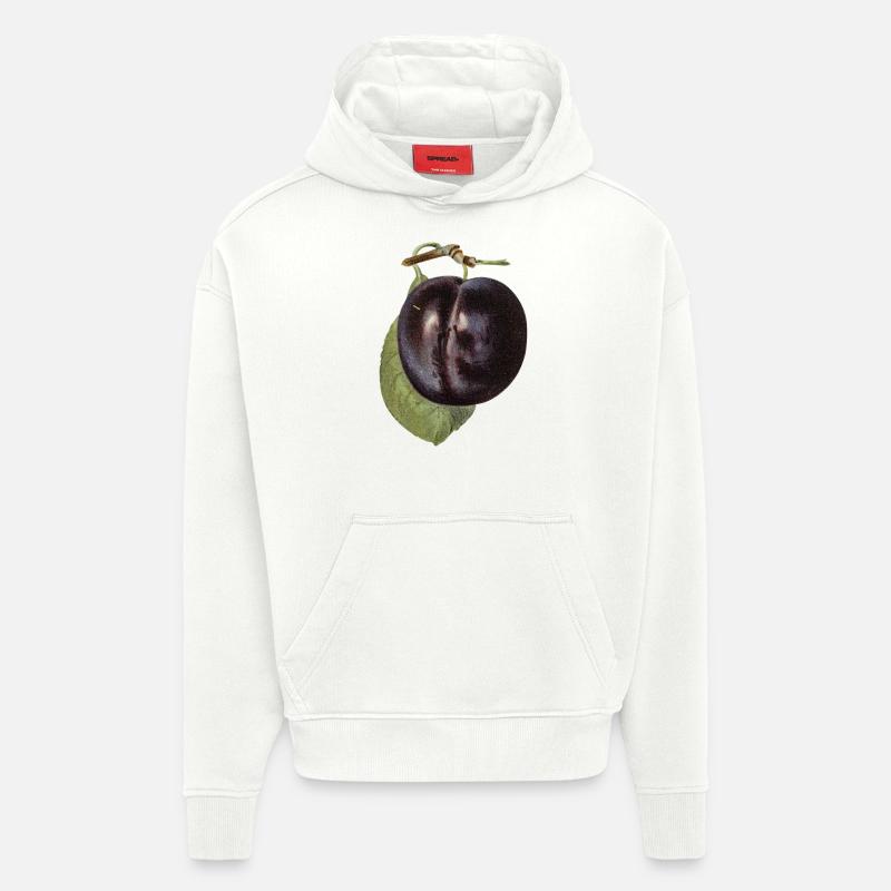 LA PRUNE 3 - Sweat à capuche bio épais oversize fabriqué en UE - OFF WHITE