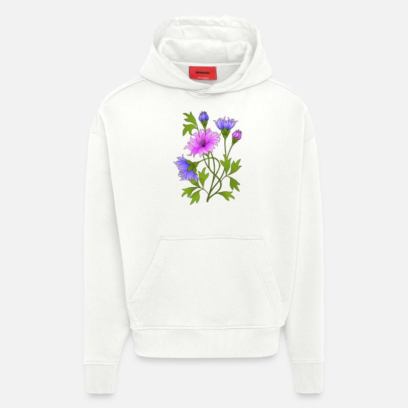 Fleur - Sweat à capuche bio épais oversize fabriqué en UE - OFF WHITE