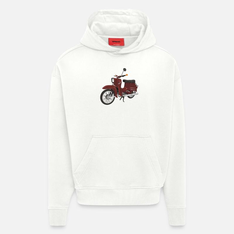 Simson Schwalbe - Sweat à capuche bio épais oversize fabriqué en UE - OFF WHITE