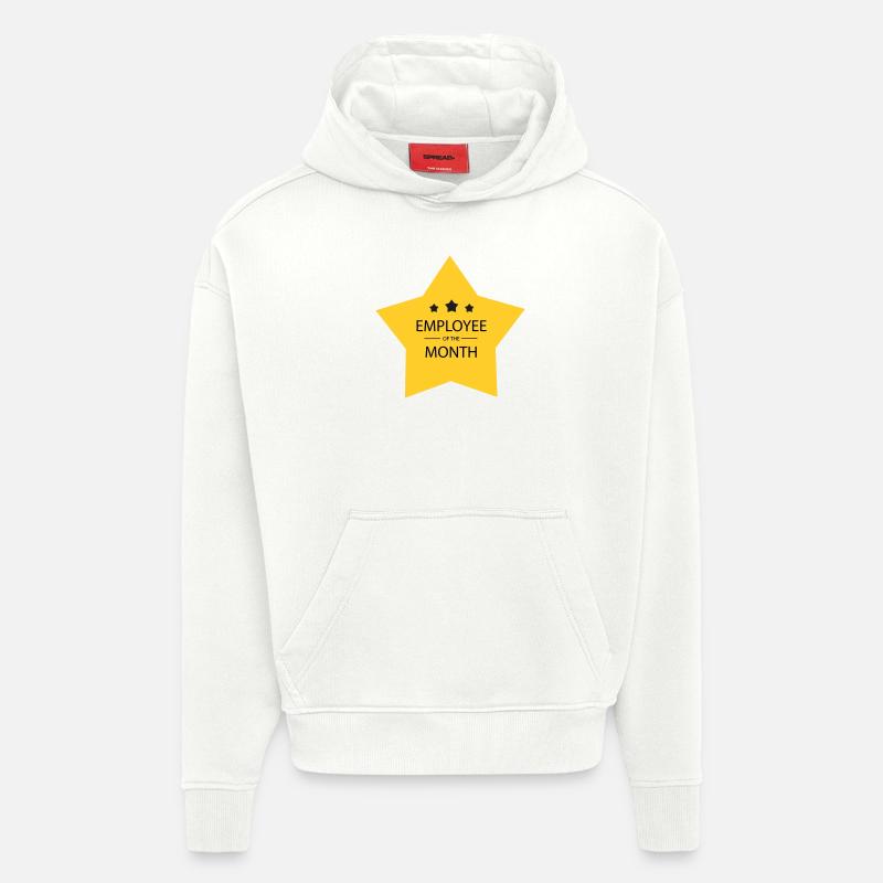 Employé du mois - Sweat à capuche bio épais oversize fabriqué en UE - OFF WHITE