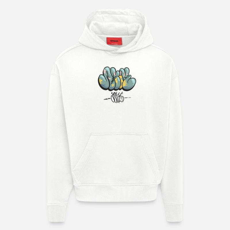 Ensemble train - Sweat à capuche bio épais oversize fabriqué en UE - OFF WHITE