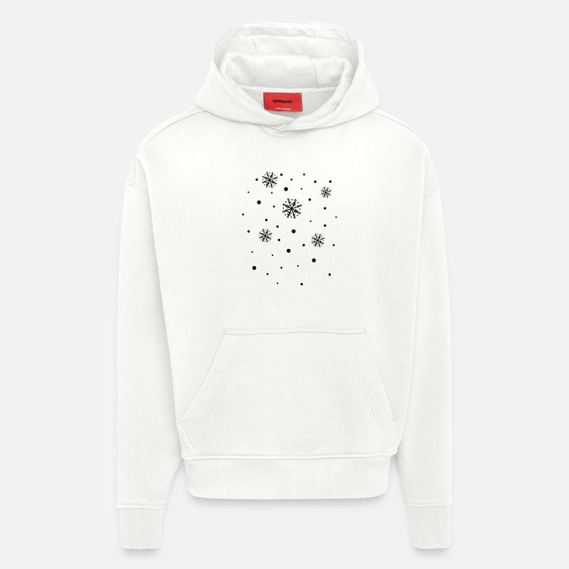 Schneeflocken, Winter, snowflakes - Hoodie- made by SPREAD  - OFF WHITE