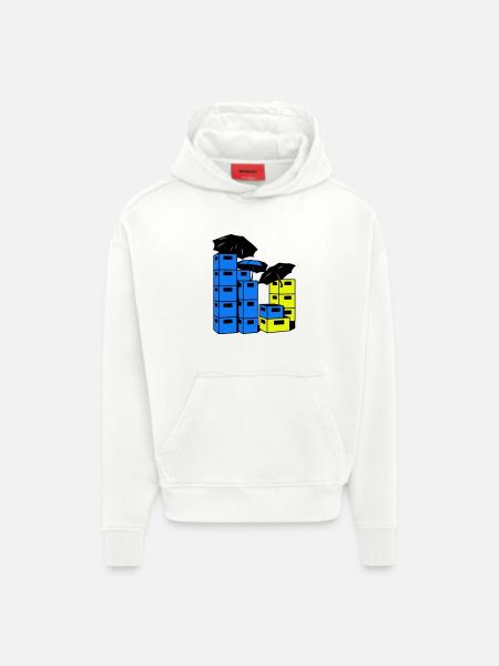 Bierkasten Kunst - Hoodie- made by SPREAD - OFF WHITE
