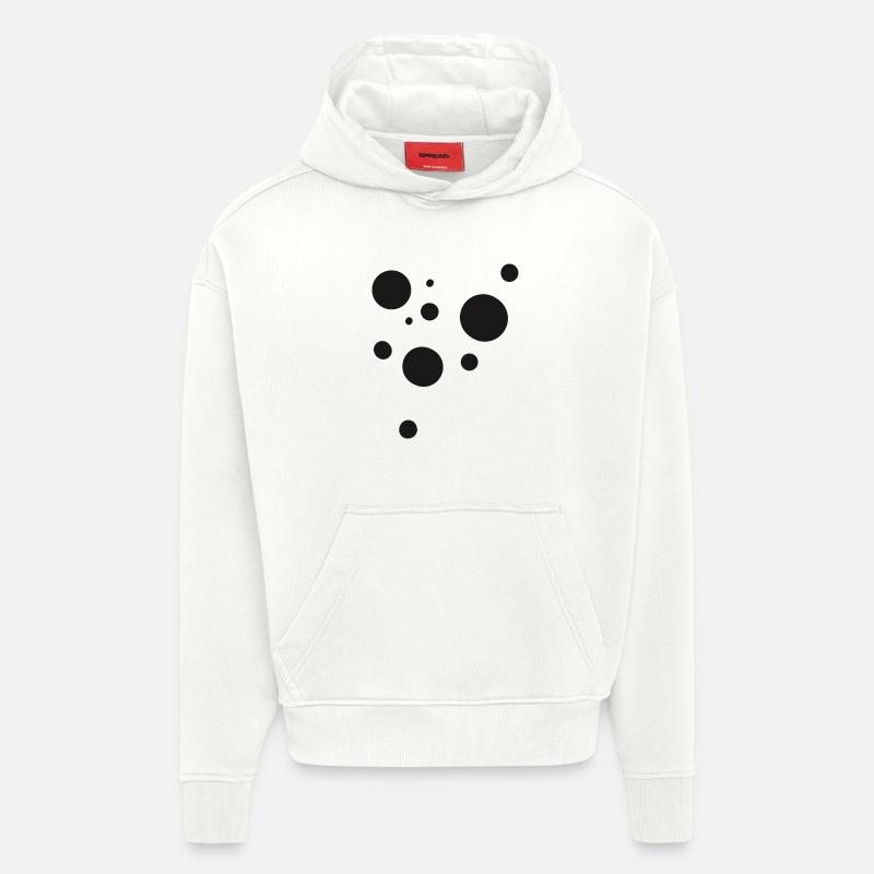 Dots - Sweat à capuche bio épais oversize fabriqué en UE - OFF WHITE