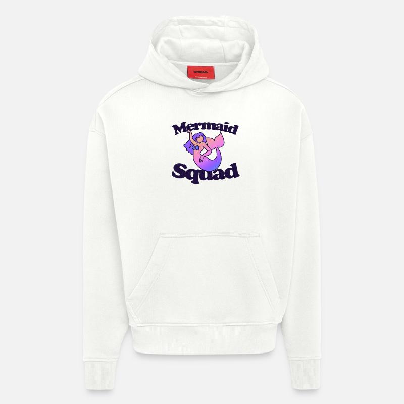 Gradient de l’Escouade des Sirènes - Sweat à capuche bio épais oversize fabriqué en UE - OFF WHITE