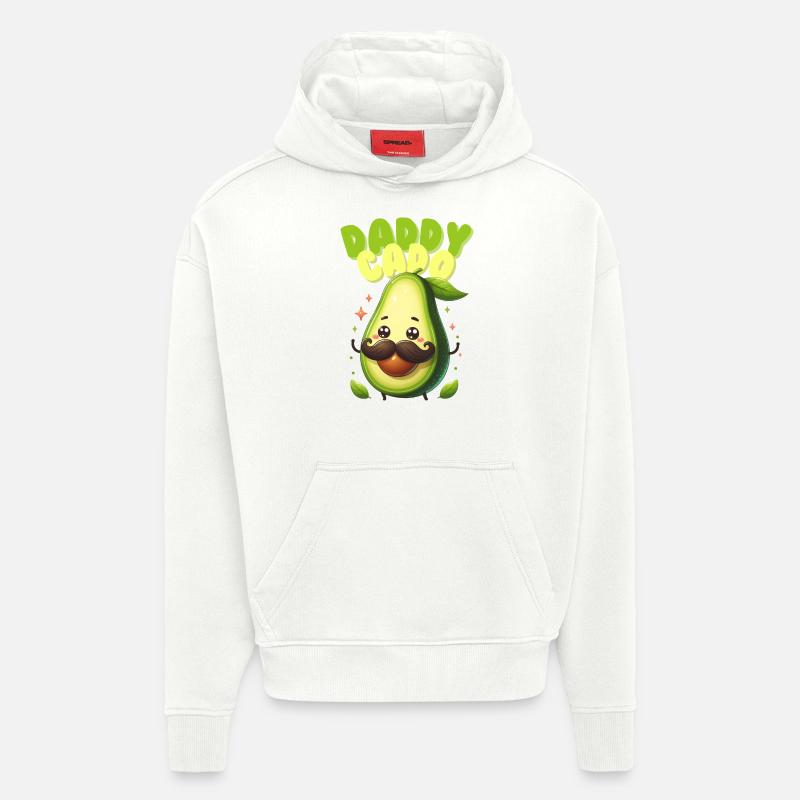 PapaCado - Sweat à capuche bio épais oversize fabriqué en UE - OFF WHITE