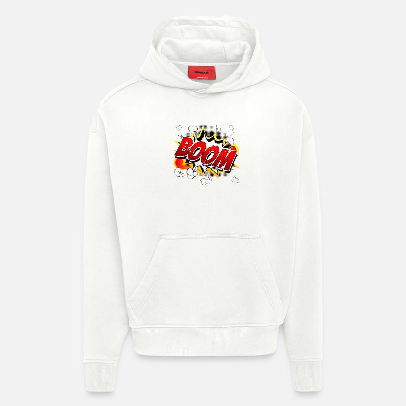 Boom Comic Grafik - Hoodie- made by SPREAD  - OFF WHITE