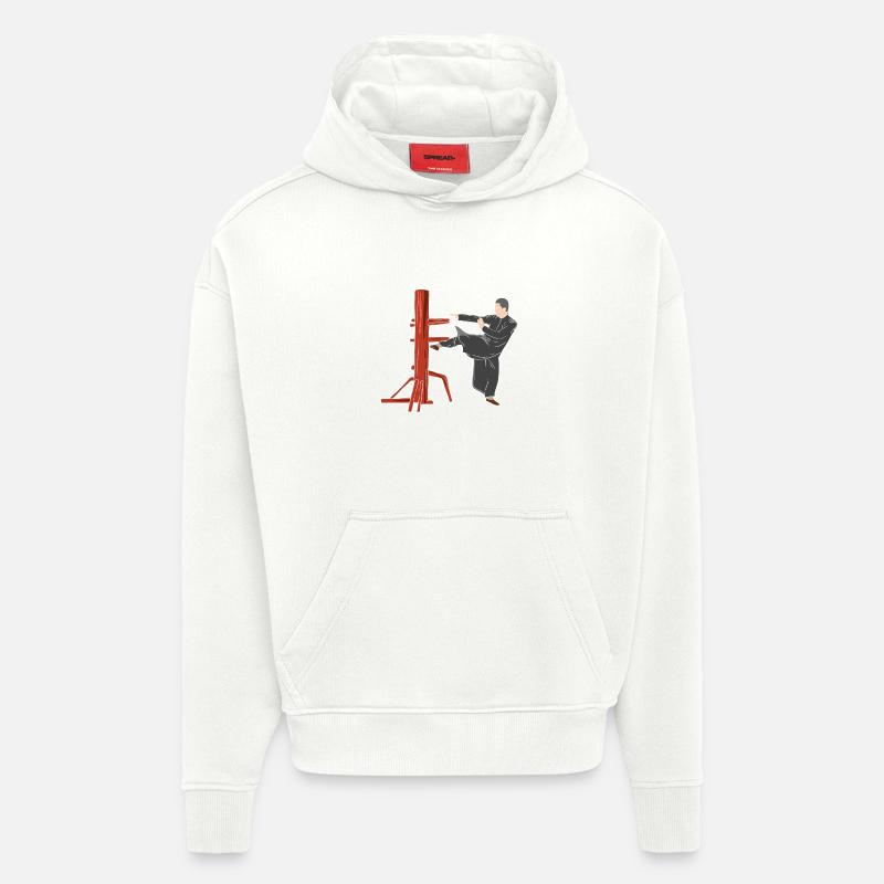 Wing Chun fighting pose - Hoodie- made by SPREAD - OFF WHITE