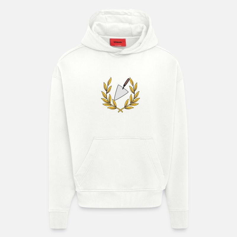 Laurel wreath craft bricklayer trowel - Hoodie- made by SPREAD  - OFF WHITE