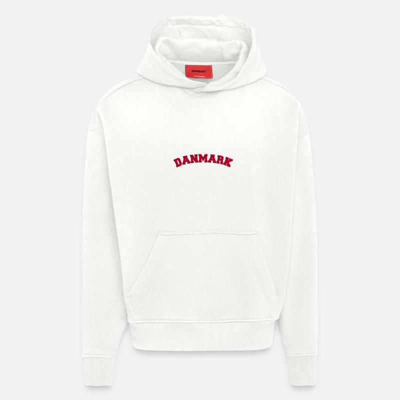 Danemark - Sweat à capuche bio épais oversize fabriqué en UE - OFF WHITE
