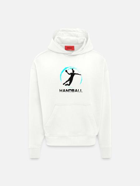 Handball - Sweat à capuche bio épais oversize fabriqué en UE - OFF WHITE