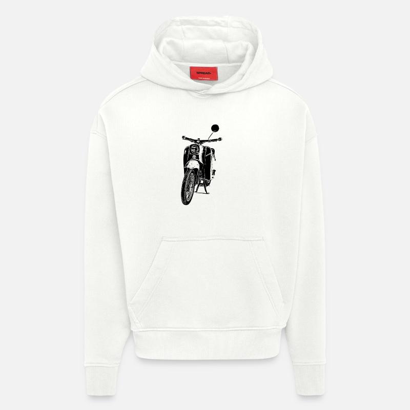 Schwalbe Moped - Hoodie- made by SPREAD  - OFF WHITE