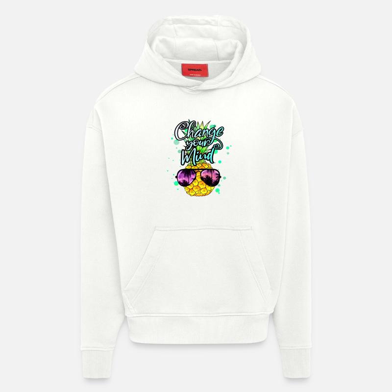 Ananas verändere dein Denken - Hoodie- made by SPREAD  - OFF WHITE