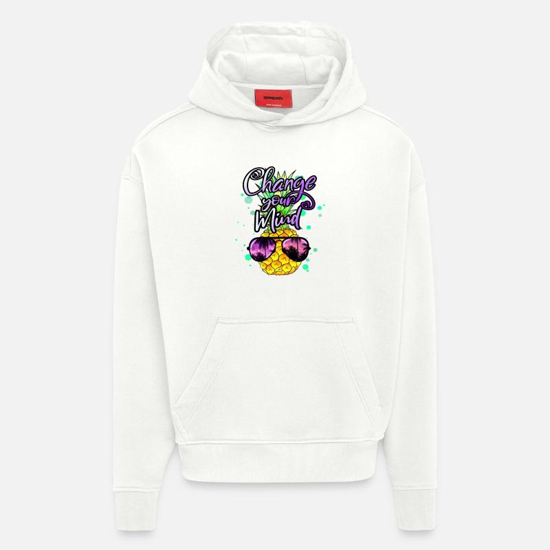 coole Ananas Change your Mind - Hoodie- made by SPREAD  - OFF WHITE