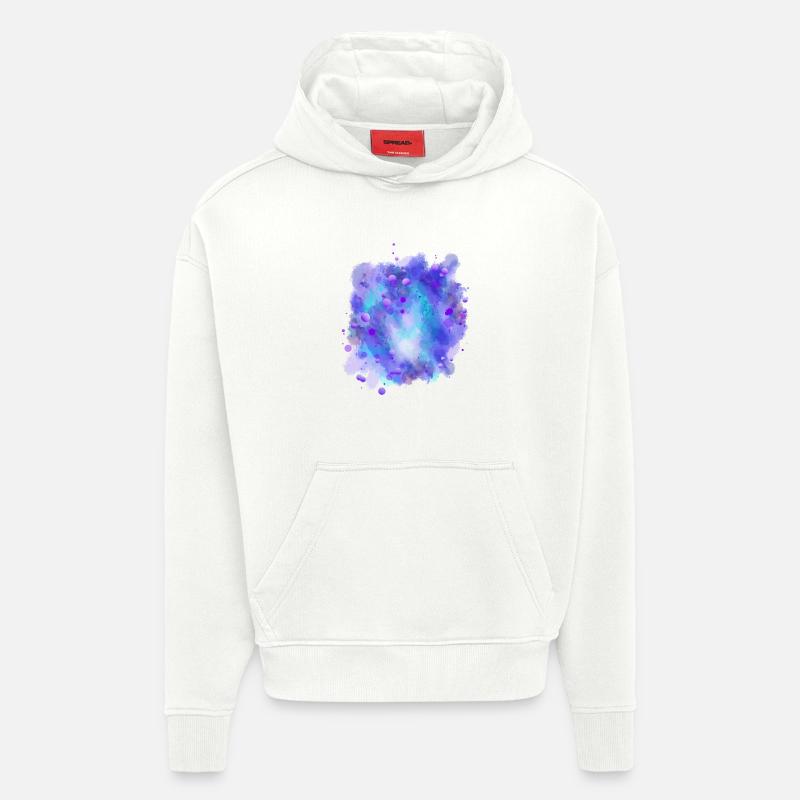 Azure Energy Sphere - Sweat à capuche bio épais oversize fabriqué en UE - OFF WHITE