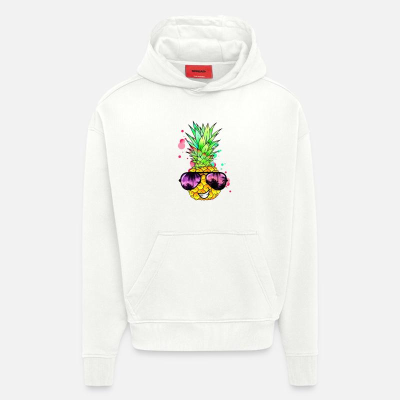 Ananas cool bunt spritzig - Hoodie- made by SPREAD  - OFF WHITE