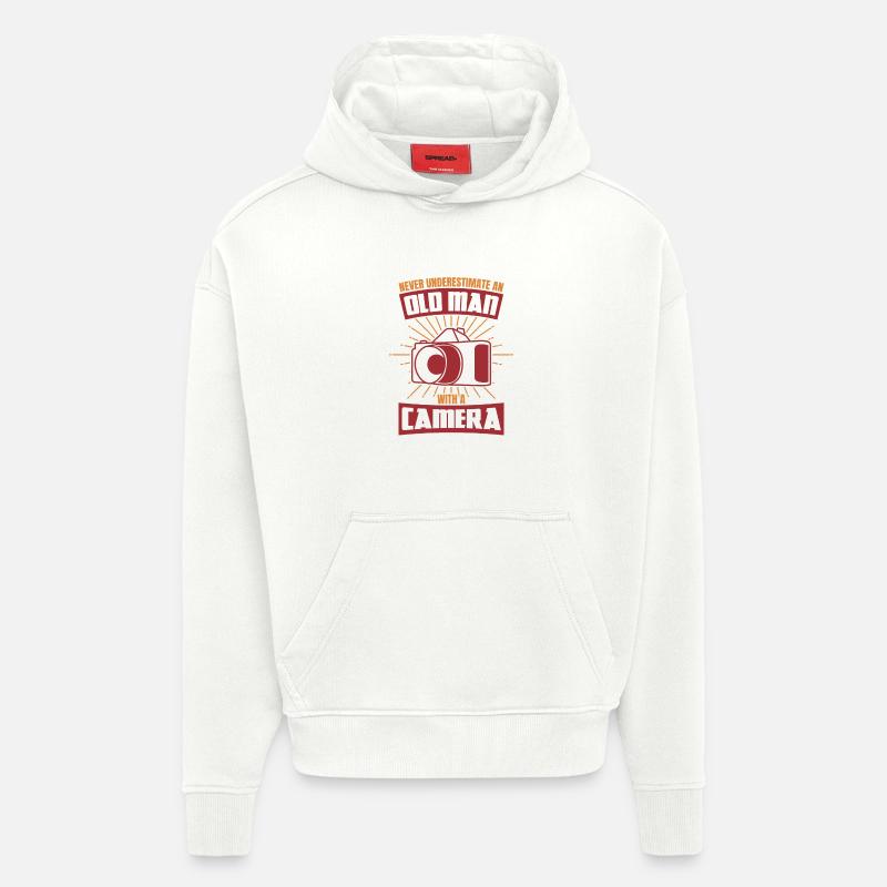 Old man with a camera - Hoodie- made by SPREAD  - OFF WHITE