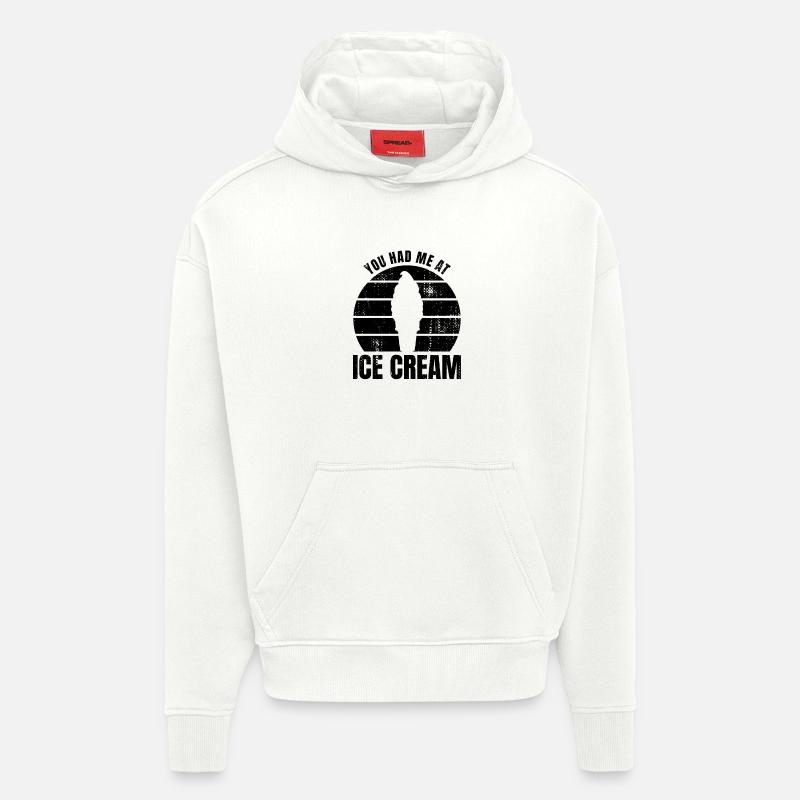 Du hattest mich bei Eiscreme - Hoodie- made by SPREAD  - OFF WHITE