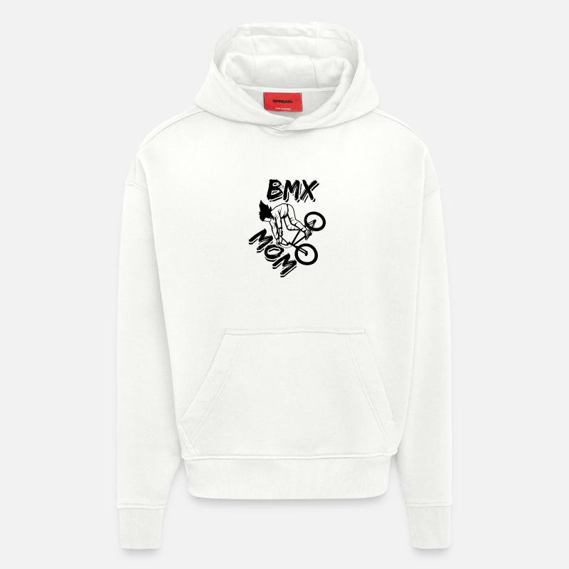 BXM Mama - Sweat à capuche bio épais oversize fabriqué en UE - OFF WHITE
