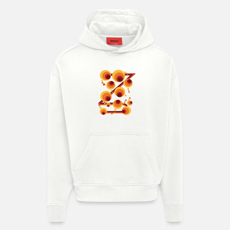 Abstraktes Polka Dot Kreismuster - Hoodie- made by SPREAD  - OFF WHITE