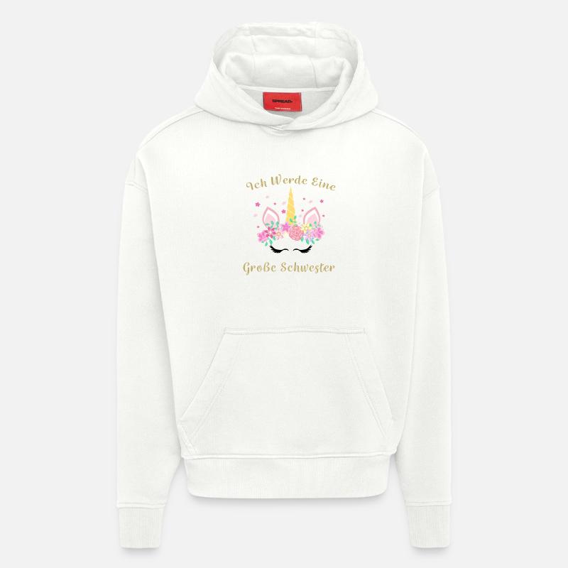 Ich werde Große Schwester - Hoodie- made by SPREAD  - OFF WHITE
