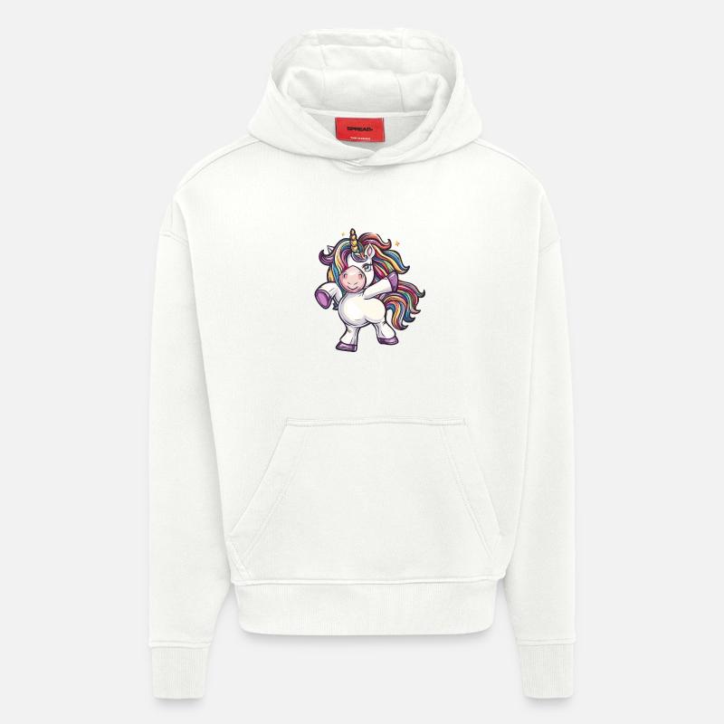 Tanzendes Einhorn - Hoodie- made by SPREAD  - OFF WHITE