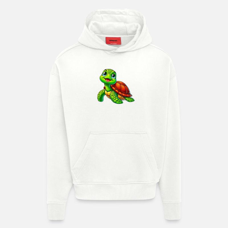 Tortue - Sweat à capuche bio épais oversize fabriqué en UE - OFF WHITE