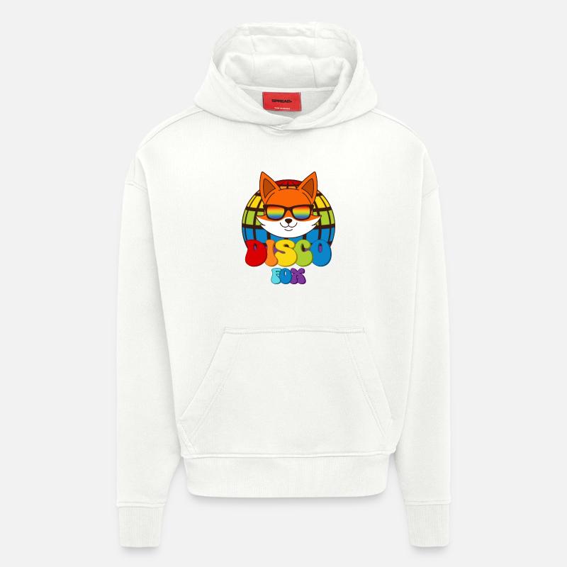 Disco Fox Discokugel Fuchs Sonnenbrille Discofox - Hoodie- made by SPREAD  - OFF WHITE