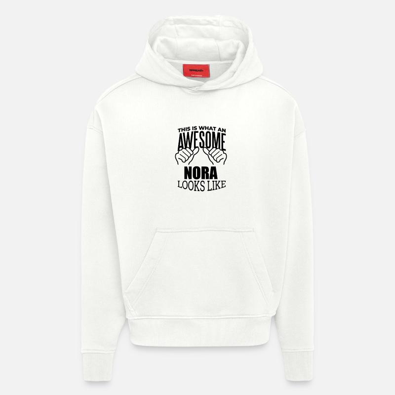 Nora - Sweat à capuche bio épais oversize fabriqué en UE - OFF WHITE