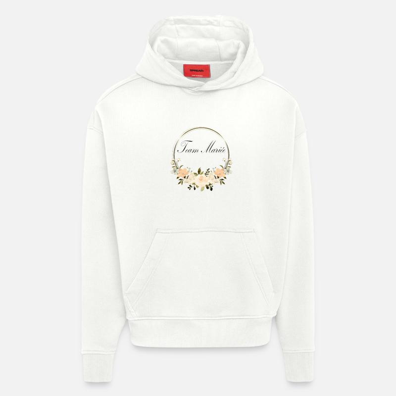 Team Mariée - Sweat à capuche bio épais oversize fabriqué en UE - OFF WHITE
