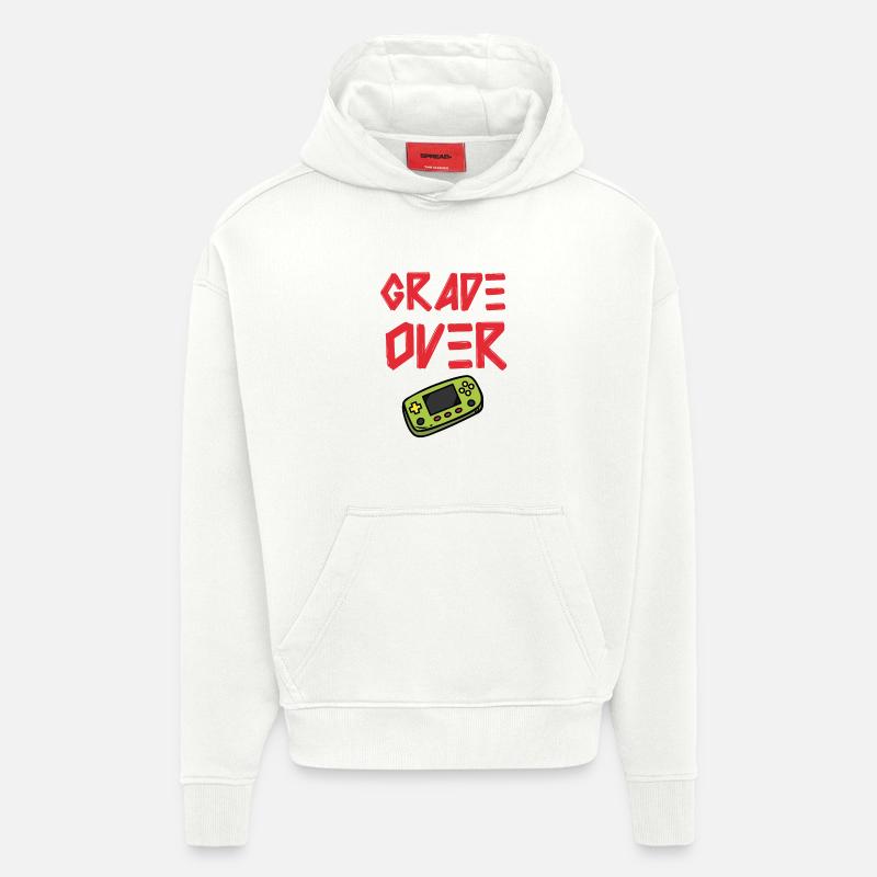 Game Over : Conclusion gagnée ! - Sweat à capuche bio épais oversize fabriqué en UE - OFF WHITE