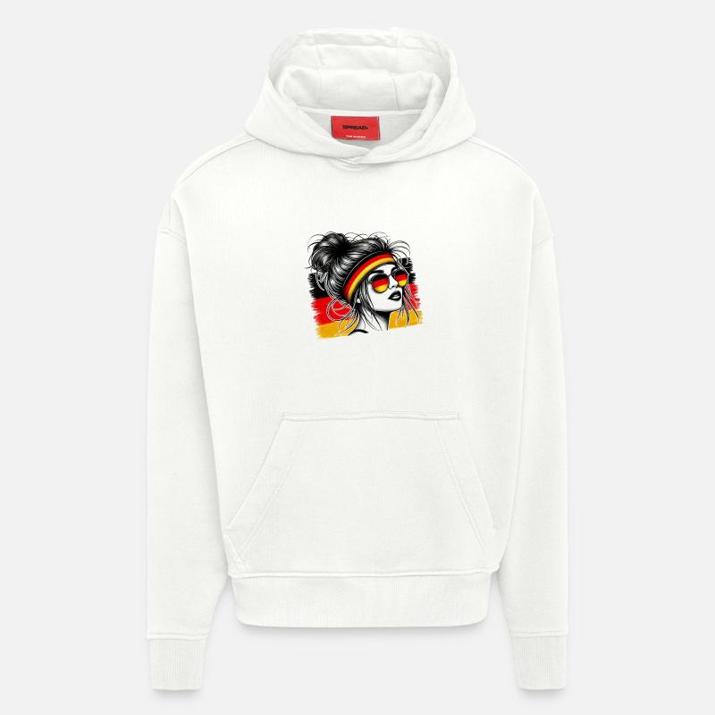 Stilvolles Deutsches Mädchen - Hoodie- made by SPREAD  - OFF WHITE
