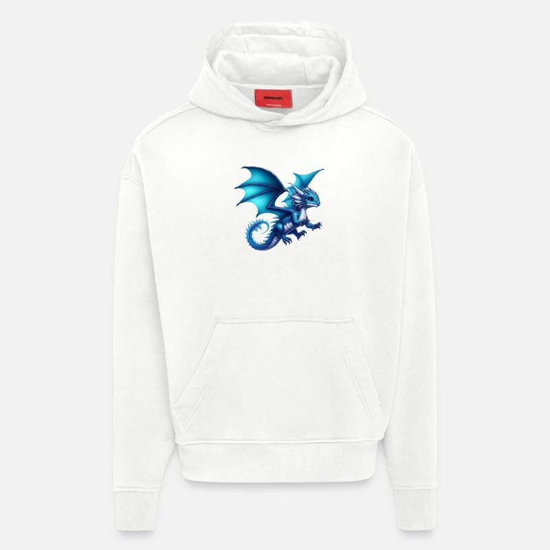 Dragon - Sweat à capuche bio épais oversize fabriqué en UE - OFF WHITE