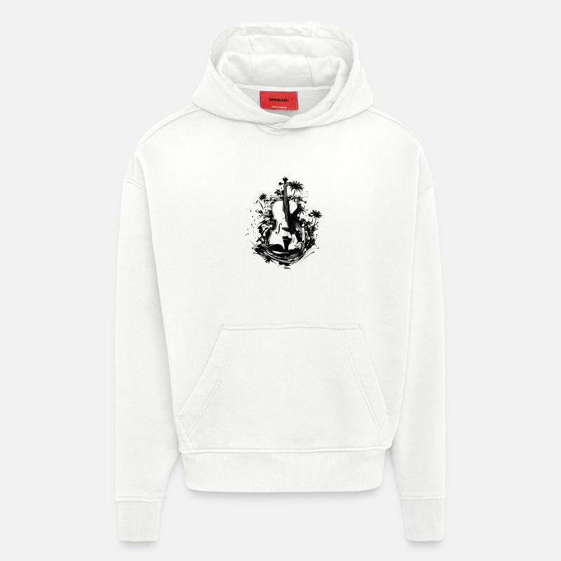 Violon - Sweat à capuche bio épais oversize fabriqué en UE - OFF WHITE