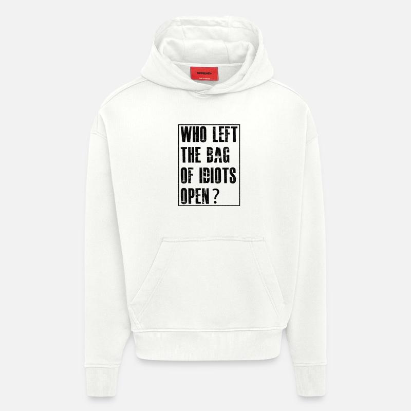 qui a laissé le sac - Sweat à capuche bio épais oversize fabriqué en UE - OFF WHITE