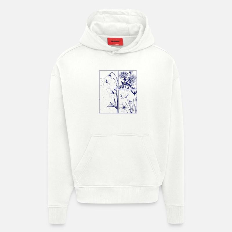 Blumen Chrysantheme Campanula Botanik Geschenk - Hoodie- made by SPREAD  - OFF WHITE