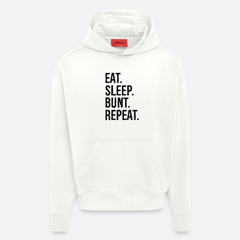 manger dormir bunt répéter - Sweat à capuche bio épais oversize fabriqué en UE - OFF WHITE