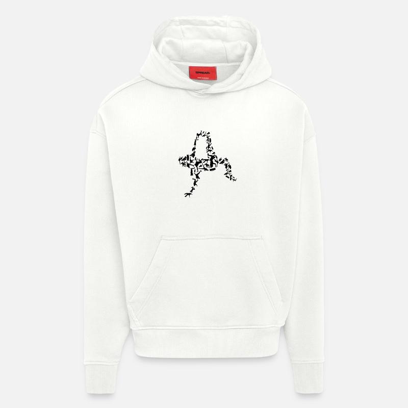 Breakdancer - Sweat à capuche bio épais oversize fabriqué en UE - OFF WHITE