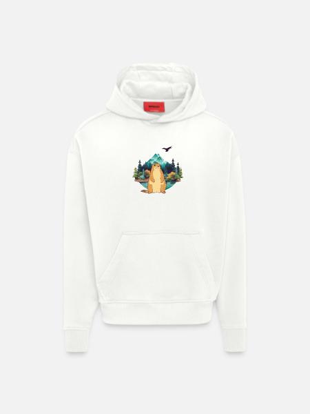 Murmeltier - Hoodie- made by SPREAD - OFF WHITE