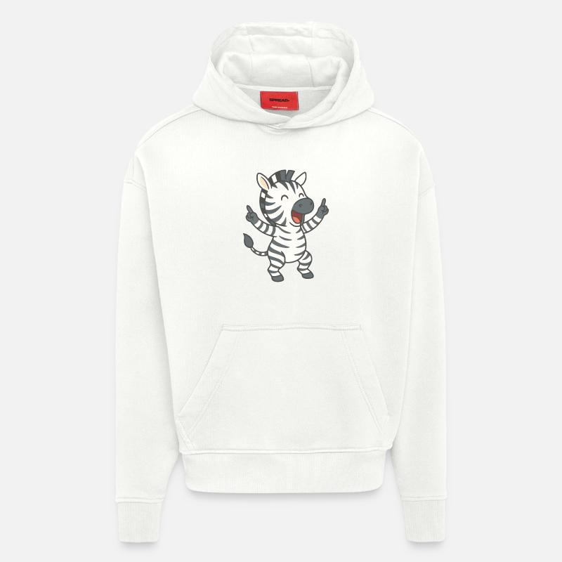 Fête du passage piéton - Sweat à capuche bio épais oversize fabriqué en UE - OFF WHITE